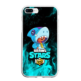 Чехол для iPhone 7Plus/8 Plus матовый с принтом BRAWL STARS LEON SHARK в Петрозаводске, Силикон | Область печати: задняя сторона чехла, без боковых панелей | 8 bit | 8 бит | bibi | brawl stars | crow | el brown | leon | leon shark | max | mr.p | sally leon | shark | stars | virus | werewolf | акула | биби | вирус | ворон | леон | оборотень | пингвин