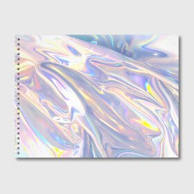 Альбом для рисования с принтом Фольга в Петрозаводске, 100% бумага
 | матовая бумага, плотность 200 мг. | abstraction | абстрактный фон | абстракция | блестящая | блестящий | глянец | глянцевый | калейдоскоп | переливающийся | психоделика | разводы | разводы краски | текстура | фольга