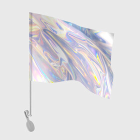 Флаг для автомобиля с принтом Фольга в Петрозаводске, 100% полиэстер | Размер: 30*21 см | abstraction | абстрактный фон | абстракция | блестящая | блестящий | глянец | глянцевый | калейдоскоп | переливающийся | психоделика | разводы | разводы краски | текстура | фольга