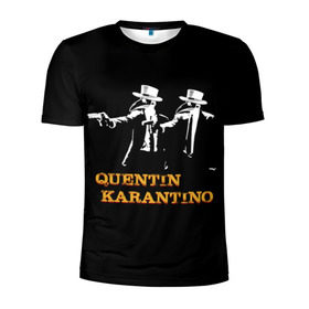 Мужская футболка 3D спортивная с принтом QUENTIN KARANTINO в Петрозаводске, 100% полиэстер с улучшенными характеристиками | приталенный силуэт, круглая горловина, широкие плечи, сужается к линии бедра | covid 19 | karantino | mem | meme | memes | quentin | tarantino | вирус | доктор | карантин | карантино | квентин | кличко | коронавирус | криминальное | мем | мемы | тарантино | чтиво | чумной