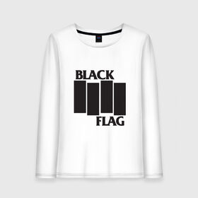 Женский лонгслив хлопок с принтом Black Flag в Петрозаводске, 100% хлопок |  | black flag | арт | инструментальная музыка | музыка | панк рок | рок группа | фри джаз