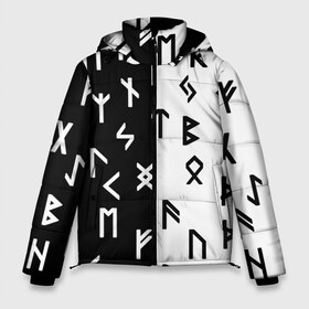 Мужская зимняя куртка 3D с принтом РУНЫ в Петрозаводске, верх — 100% полиэстер; подкладка — 100% полиэстер; утеплитель — 100% полиэстер | длина ниже бедра, свободный силуэт Оверсайз. Есть воротник-стойка, отстегивающийся капюшон и ветрозащитная планка. 

Боковые карманы с листочкой на кнопках и внутренний карман на молнии. | runes | древние знаки | знак рода | знаки | иероглифы | коловрат | перунова сила | руны | русь | сварог | сварожич | символы | славяне | славянская символика | я русский | ярга