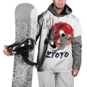 Накидка на куртку 3D с принтом Карпы Кои Киото в Петрозаводске, 100% полиэстер |  | Тематика изображения на принте: киото япония японский стиль карпы кои