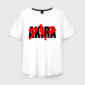 Мужская футболка хлопок Oversize с принтом AKIRA logo в Петрозаводске, 100% хлопок | свободный крой, круглый ворот, “спинка” длиннее передней части | akira | anime akira | fantastic | future | tokyo | акира | аниме акира | будущее | доктор | кацухиро отомо | мияко | сётаро канэда | токио | тэцуо сима | фантастика