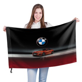 Флаг 3D с принтом BMW в Петрозаводске, 100% полиэстер | плотность ткани — 95 г/м2, размер — 67 х 109 см. Принт наносится с одной стороны | bmw | car | germany | prestige | red | автомобиль | бмв | германия | красный | престиж