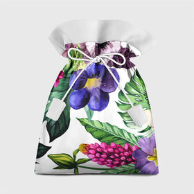 Подарочный 3D мешок с принтом Цветы в Петрозаводске, 100% полиэстер | Размер: 29*39 см | Тематика изображения на принте: big picture | лето | листья | прикольные картинки | тропические | цветы