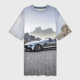 Платье-футболка 3D с принтом Mercedes V8 Biturbo в Петрозаводске,  |  | cabriolet | car | germany | mercedes | mountains | nature | v 8 biturbo | автомобиль | германия | горы | кабриолет | мерседес | природа