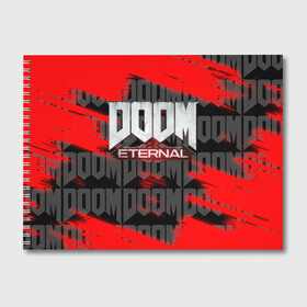 Альбом для рисования с принтом DOOM ETERNAL в Петрозаводске, 100% бумага
 | матовая бумага, плотность 200 мг. | doom | doom eternal | game | дум | игра