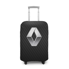 Чехол для чемодана 3D с принтом Renault Logo в Петрозаводске, 86% полиэфир, 14% спандекс | двустороннее нанесение принта, прорези для ручек и колес | auto | clio | laguna | logan | megane | renault | reno | scenic | авто | автомобиль | ам | лого | рено