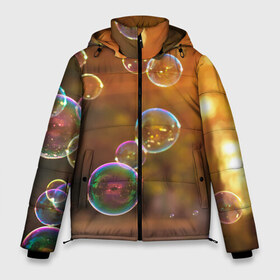 Мужская зимняя куртка 3D с принтом Мыльные пузыри в Петрозаводске, верх — 100% полиэстер; подкладка — 100% полиэстер; утеплитель — 100% полиэстер | длина ниже бедра, свободный силуэт Оверсайз. Есть воротник-стойка, отстегивающийся капюшон и ветрозащитная планка. 

Боковые карманы с листочкой на кнопках и внутренний карман на молнии. | весенние картинки | весна | весна 2020 | зелнь | прекрасное время года | прикольные картинки | природа | птицы | тюльпаны | цветы