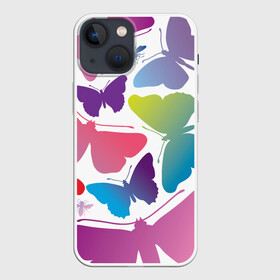 Чехол для iPhone 13 mini с принтом БАБОЧКИ ПАТТЕРН | BUTTERFLY PATTERN в Петрозаводске,  |  | butterflies | butterfly | spring | бабочка | бобочки | весна | животные | красиво | крыло | мотыльки | насекомое | насекомые | чешуекрылые