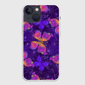 Чехол для iPhone 13 mini с принтом БАБОЧКИ ПАТТЕРН | BUTTERFLY PATTERN в Петрозаводске,  |  | butterflies | butterfly | spring | бабочка | бобочки | весна | животные | красиво | крыло | мотыльки | насекомое | насекомые | чешуекрылые