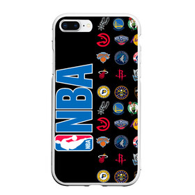 Чехол для iPhone 7Plus/8 Plus матовый с принтом NBA (Team Logos 1) в Петрозаводске, Силикон | Область печати: задняя сторона чехла, без боковых панелей | ball | basketball | sport | streetball | баскетбол | мяч | нба | спорт | стритбол