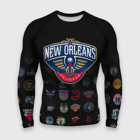 Мужской рашгард 3D с принтом New Orleans Pelicans (1) в Петрозаводске,  |  | ball | basketball | new orleans pelicans | pelicans | sport | streetball | баскетбол | мяч | нба | пеликанс | спорт | стритбол