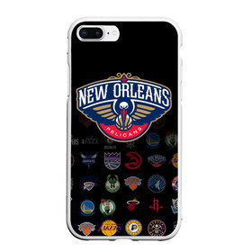 Чехол для iPhone 7Plus/8 Plus матовый с принтом New Orleans Pelicans (1) в Петрозаводске, Силикон | Область печати: задняя сторона чехла, без боковых панелей | Тематика изображения на принте: ball | basketball | new orleans pelicans | pelicans | sport | streetball | баскетбол | мяч | нба | пеликанс | спорт | стритбол