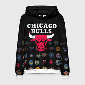 Мужская толстовка 3D с принтом Chicago Bulls (1) в Петрозаводске, 100% полиэстер | двухслойный капюшон со шнурком для регулировки, мягкие манжеты на рукавах и по низу толстовки, спереди карман-кенгуру с мягким внутренним слоем. | ball | basketball | chicago bulls | sport | streetball | баскетбол | мяч | нба | спорт | стритбол | чикаго буллз