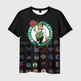 Мужская футболка 3D с принтом Boston Celtics (1) в Петрозаводске, 100% полиэфир | прямой крой, круглый вырез горловины, длина до линии бедер | ball | basketball | boston celtics | sport | streetball | баскетбол | бостон селтикс | мяч | нба | спорт | стритбол