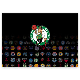 Поздравительная открытка с принтом Boston Celtics (1) в Петрозаводске, 100% бумага | плотность бумаги 280 г/м2, матовая, на обратной стороне линовка и место для марки
 | ball | basketball | boston celtics | sport | streetball | баскетбол | бостон селтикс | мяч | нба | спорт | стритбол
