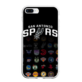 Чехол для iPhone 7Plus/8 Plus матовый с принтом San Antonio Spurs (2) в Петрозаводске, Силикон | Область печати: задняя сторона чехла, без боковых панелей | ball | basketball | sport | spurs | streetball | баскетбол | мяч | нба | спёрс | спорт | стритбол