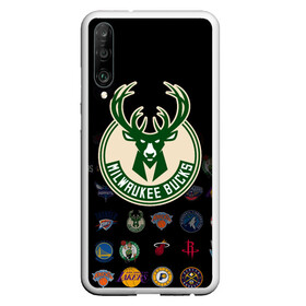 Чехол для Honor P30 с принтом Milwaukee Bucks (3) в Петрозаводске, Силикон | Область печати: задняя сторона чехла, без боковых панелей | ball | basketball | milwaukee bucks | sport | streetball | баскетбол | милуоки бакс | мяч | нба | спорт | стритбол