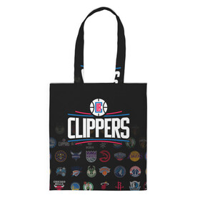 Шоппер 3D с принтом Los Angeles Clippers (2) в Петрозаводске, 100% полиэстер | Плотность: 200 г/м2; Размер: 34×35 см; Высота лямок: 30 см | ball | basketball | clippers | sport | streetball | баскетбол | клипперс | мяч | нба | спорт | стритбол