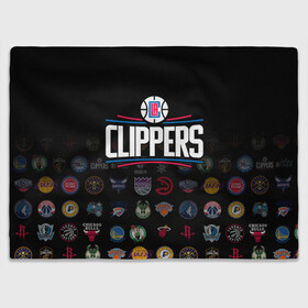 Плед 3D с принтом Los Angeles Clippers (2) в Петрозаводске, 100% полиэстер | закругленные углы, все края обработаны. Ткань не мнется и не растягивается | ball | basketball | clippers | sport | streetball | баскетбол | клипперс | мяч | нба | спорт | стритбол