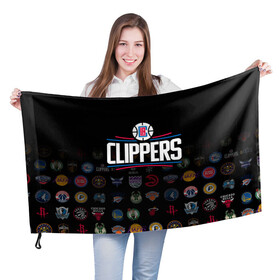 Флаг 3D с принтом Los Angeles Clippers (2) в Петрозаводске, 100% полиэстер | плотность ткани — 95 г/м2, размер — 67 х 109 см. Принт наносится с одной стороны | ball | basketball | clippers | sport | streetball | баскетбол | клипперс | мяч | нба | спорт | стритбол