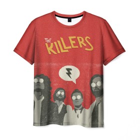 Мужская футболка 3D с принтом The Killers в Петрозаводске, 100% полиэфир | прямой крой, круглый вырез горловины, длина до линии бедер | the killers | инди рок | музыка | рок | рок группа