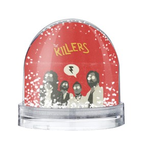 Снежный шар с принтом The Killers в Петрозаводске, Пластик | Изображение внутри шара печатается на глянцевой фотобумаге с двух сторон | the killers | инди рок | музыка | рок | рок группа