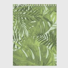 Скетчбук с принтом Я из джунглей в Петрозаводске, 100% бумага
 | 48 листов, плотность листов — 100 г/м2, плотность картонной обложки — 250 г/м2. Листы скреплены сверху удобной пружинной спиралью | branch | foliage | leafy | nature | арт | ветка | веточка | джунгли | зеленый | лист | листочки | листья | природа | черный