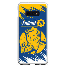 Чехол для Samsung S10E с принтом FALLOUT_76 в Петрозаводске, Силикон | Область печати: задняя сторона чехла, без боковых панелей | 101 | 111 | 13 | 76 | atom cats | bethesda | brotherhood of steel | fallout | nuka cola | tunnel snakes | vault | war | братство стали | война | убежище | фолаут | фоллаут | ядер кола