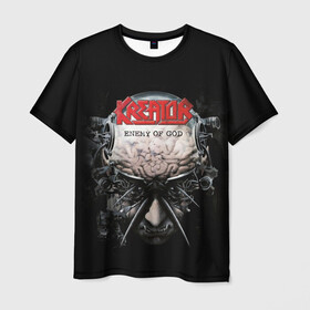 Мужская футболка 3D с принтом Kreator 3 в Петрозаводске, 100% полиэфир | прямой крой, круглый вырез горловины, длина до линии бедер | creator | kreator | metal | thrash | креатор | криатор | метал | треш