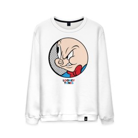 Мужской свитшот хлопок с принтом Porky Pig в Петрозаводске, 100% хлопок |  | Тематика изображения на принте: looney tunes | porky pig | vdzabma | луни тюнз | порки пиг | поросенок порки