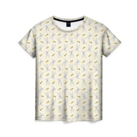 Женская футболка 3D с принтом Багз Банни паттерн в Петрозаводске, 100% полиэфир ( синтетическое хлопкоподобное полотно) | прямой крой, круглый вырез горловины, длина до линии бедер | bugs bunny | looney tunes | vdzabma | багз банни | луни тюнз