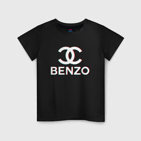 Детская футболка хлопок с принтом BBT BENZO GANG в Петрозаводске, 100% хлопок | круглый вырез горловины, полуприлегающий силуэт, длина до линии бедер | bbt | benzo | benzo gang | big baby tape | ббт | бензо