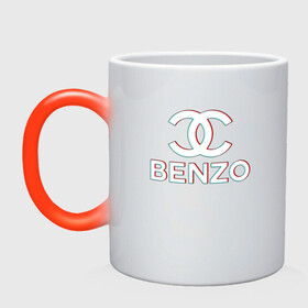 Кружка хамелеон с принтом BBT BENZO GANG в Петрозаводске, керамика | меняет цвет при нагревании, емкость 330 мл | bbt | benzo | benzo gang | big baby tape | ббт | бензо