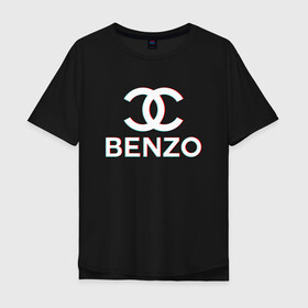 Мужская футболка хлопок Oversize с принтом BBT BENZO GANG в Петрозаводске, 100% хлопок | свободный крой, круглый ворот, “спинка” длиннее передней части | Тематика изображения на принте: bbt | benzo | benzo gang | big baby tape | ббт | бензо