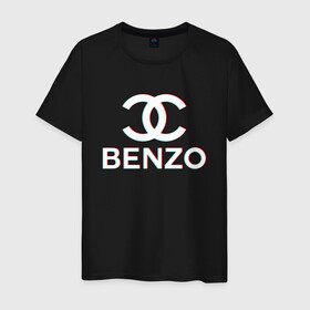 Мужская футболка хлопок с принтом BBT BENZO GANG в Петрозаводске, 100% хлопок | прямой крой, круглый вырез горловины, длина до линии бедер, слегка спущенное плечо. | Тематика изображения на принте: bbt | benzo | benzo gang | big baby tape | ббт | бензо