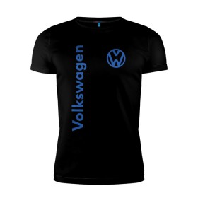 Мужская футболка премиум с принтом Volkswagen. в Петрозаводске, 92% хлопок, 8% лайкра | приталенный силуэт, круглый вырез ворота, длина до линии бедра, короткий рукав | 2020 | car | sport | volkswagen | авто | автомобильные | бренд | вирус | коронавирус | марка | машина | новый лого | спорт | стиль | фольксваген