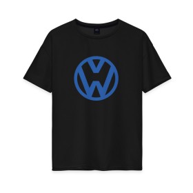 Женская футболка хлопок Oversize с принтом Volkswagen. в Петрозаводске, 100% хлопок | свободный крой, круглый ворот, спущенный рукав, длина до линии бедер
 | 2020 | car | sport | volkswagen | авто | автомобильные | бренд | вирус | коронавирус | марка | машина | новый лого | спорт | стиль | фольксваген