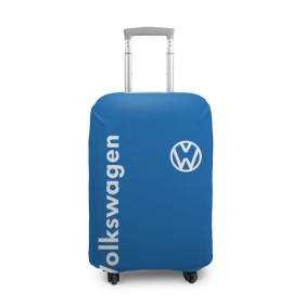 Чехол для чемодана 3D с принтом Volkswagen. в Петрозаводске, 86% полиэфир, 14% спандекс | двустороннее нанесение принта, прорези для ручек и колес | 2020 | car | sport | volkswagen | авто | автомобильные | бренд | вирус | коронавирус | марка | машина | новый лого | спорт | стиль | фольксваген