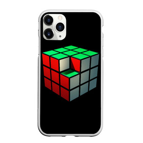 Чехол для iPhone 11 Pro матовый с принтом Кубик Рубика в Петрозаводске, Силикон |  | 3d | головоломка | игры | кубик | мозг | недостающий | рубика | элемент