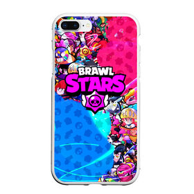 Чехол для iPhone 7Plus/8 Plus матовый с принтом BRAWL STARS в Петрозаводске, Силикон | Область печати: задняя сторона чехла, без боковых панелей | 8 bit | bibi | brawl stars | brock | bull | crow | dinomike | el primo | leon | mobile game | nita | poko | ricochet | sandy | shall | stars | tara | бравл старс | ворон | леон | мобильные игры