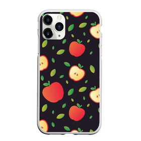 Чехол для iPhone 11 Pro Max матовый с принтом Яблочный узор в Петрозаводске, Силикон |  | узор | узоры | фрукт | фрукты | яблоки | яблоко | ягода | ягоды