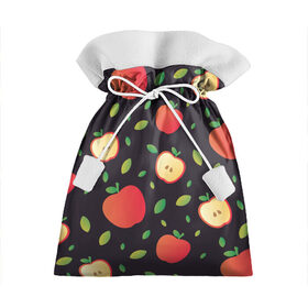 Подарочный 3D мешок с принтом Яблочный узор в Петрозаводске, 100% полиэстер | Размер: 29*39 см | узор | узоры | фрукт | фрукты | яблоки | яблоко | ягода | ягоды
