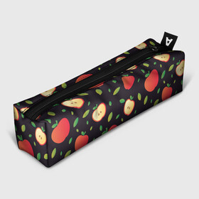 Пенал 3D с принтом Яблочный узор в Петрозаводске, 100% полиэстер | плотная ткань, застежка на молнии | узор | узоры | фрукт | фрукты | яблоки | яблоко | ягода | ягоды