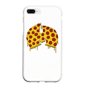 Чехол для iPhone 7Plus/8 Plus матовый с принтом Pizza Clan в Петрозаводске, Силикон | Область печати: задняя сторона чехла, без боковых панелей | ghostface | method man | pizza | rap | rza | wu tang | ву танг | еда | метод мен | пицца | рэп