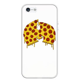 Чехол для iPhone 5/5S матовый с принтом Pizza Clan в Петрозаводске, Силикон | Область печати: задняя сторона чехла, без боковых панелей | ghostface | method man | pizza | rap | rza | wu tang | ву танг | еда | метод мен | пицца | рэп