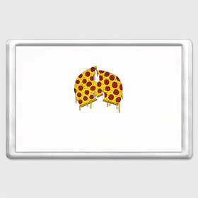 Магнит 45*70 с принтом Pizza Clan в Петрозаводске, Пластик | Размер: 78*52 мм; Размер печати: 70*45 | ghostface | method man | pizza | rap | rza | wu tang | ву танг | еда | метод мен | пицца | рэп