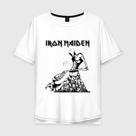 Мужская футболка хлопок Oversize с принтом IRON MAIDEN в Петрозаводске, 100% хлопок | свободный крой, круглый ворот, “спинка” длиннее передней части | dave | iron maiden | murray | music | percy harris | rock | адриан смит | айрон мэйден | брюс дикинсон | дэйв мюррей | железная дева | музик | нико макбрэйн | рок | стив харрис | ужасы | хеви метал | яник герс